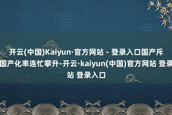 开云(中国)Kaiyun·官方网站 - 登录入口国产斥地的国产化率连忙攀升-开云·kaiyun(中国)官方网站 登录入口